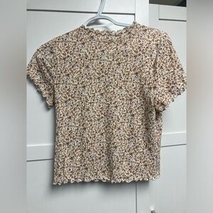 High neck floral tee